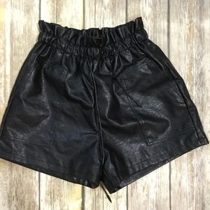 Faux Leather Shorts